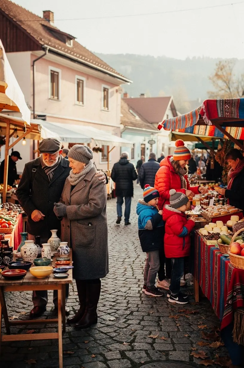 Historická kamenná veža v menej známej slovenskej obci so zachovalou architektúrou a pokojnou atmosférou